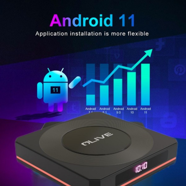 نمای جانبی اندروید باکس اٌلیو مدل UHD80
