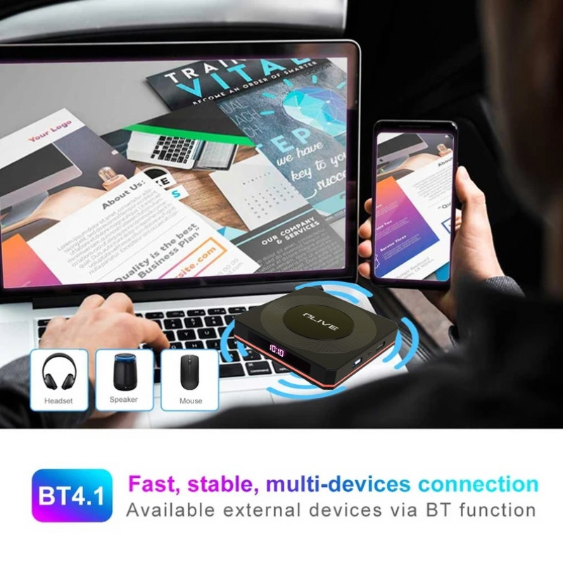 بلوتوث نسخه 4.1 اندروید باکس الیو UHD80