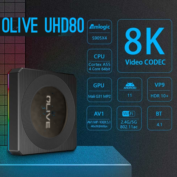 مشخصات فنی اندروید باکس الیو UHD80