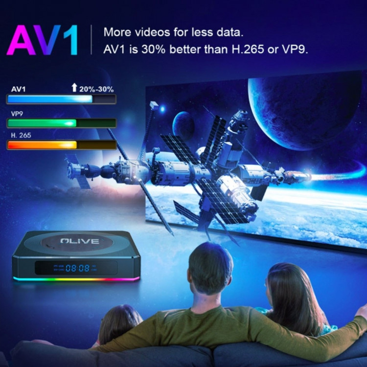 قابلیت کدک AV1 اندروید باکس الیو UHD80